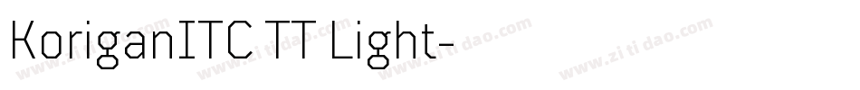 KoriganITC TT Light字体转换